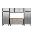 thumbnail image 1 of Seville Classics UltraHD 8-Piece Steel Garage Cabinet Storage Set with Rolling Workbench, 12' Wide, 1 of 14