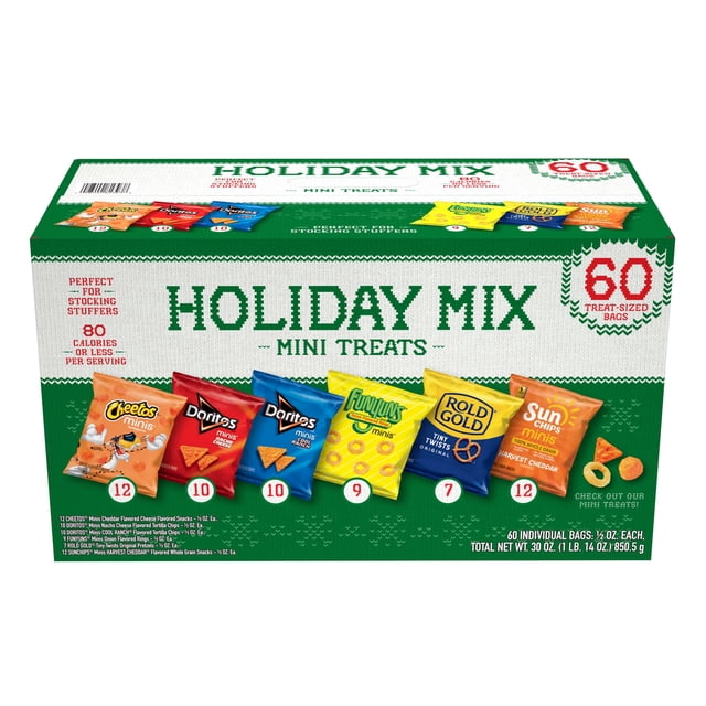 Frito Lay Snacks Holiday Mix Variety Pack, 60 Count