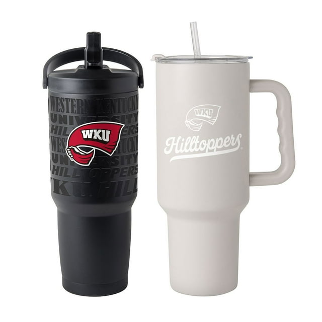 Logo Brands Western Kentucky Hilltoppers Stainless Steel Tumbler Set