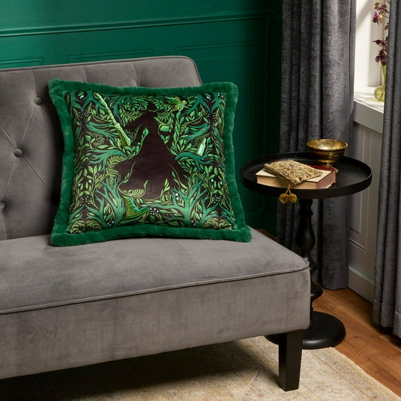 Wicked Faux Fur Decorative Pillow, 22"x22"