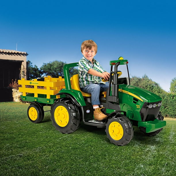 Power Wheels John Deere 12v Tractor With Trailer Peg Perego John