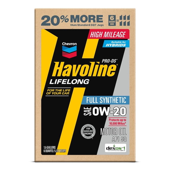 Chevron Havoline Lifelong (2/6q) Full Synthetic Motor Oil (Assorted Weights)