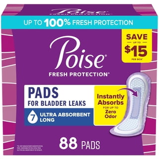 Poise Incontinence Pads, 7 Drop Ultra Absorbency, 88 ct.