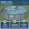 thumbnail image 3 of Bestway Power Steel 18’ x 48” Round Above Ground Pool Set, 3 of 13