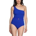 thumbnail image 1 of Loft Women's Asymmetrical Textured One-Piece Swimsuit, 1 of 6