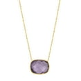 thumbnail image 2 of Cushion Cut Gemstone Bezel Set Necklace in 14K Gold, 2 of 5