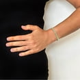 thumbnail image 4 of Princess Cut Gemstone Tennis Bracelet in Sterling Silver, 4 of 4
