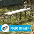 thumbnail image 3 of Lifetime 6 Ft. Light Commercial Fold-In-Half Bench, White, 3 of 10