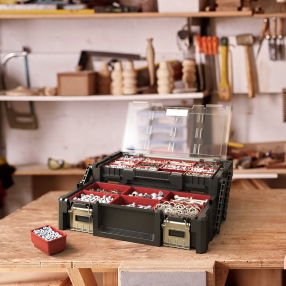 Keter 18 inch Cantilever Resin Portable Tool Box Organizer