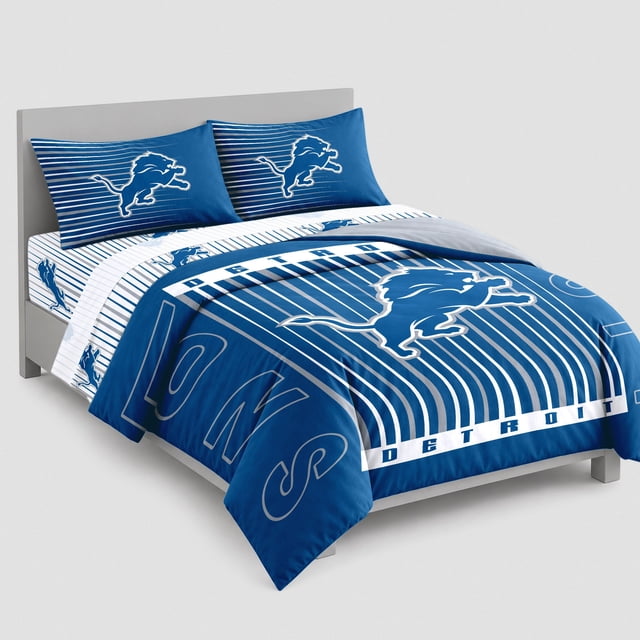 Logo Brands Detroit Lions Full Bed-In-A-Bag Set