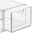 thumbnail image 4 of iDesign Cosmetic Organizer and Storage Set - Divided Organizer and Storage Drawer, Clear, Set of 2, 4 of 9