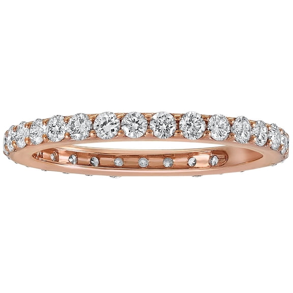 Round Cut Diamond Eternity Band in 14K Gold