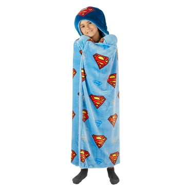 Kids’ Plush Hooded Throw with Faux Fur Lining, 40" x 50"