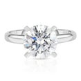 thumbnail image 1 of Lab Created Round Cut Solitaire Diamond Ring in 18K Gold, 1 of 9