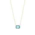 thumbnail image 1 of Cushion Cut Gemstone Bezel Set Necklace in 14K Gold, 1 of 5