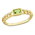 thumbnail image 1 of Emerald Cut Peridot Link Ring in 14K Gold, 1 of 8