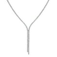 thumbnail image 1 of Lab Created White Sapphire Lariat Tennis Necklace in Sterling Silver, 1 of 5