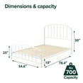 thumbnail image 6 of Zinus Night Therapy Bridget 50" Metal Platform Bed Frame, Assorted Colors, 6 of 9
