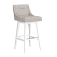 thumbnail image 2 of HH2 Home Upholstered Tapered Back Wood Adjustable Height Swivel Bar Stool, 2 of 19