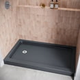 thumbnail image 2 of Streamline 60 in. x 36 in. Alcove Acrylic Shower Base With Left, Center or Right Drain / Glossy Black or White, 2 of 9