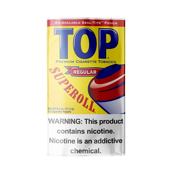 TOP Roll Your Own Tobacco Superoll Regular Pouches 0.4 oz., 12 pk