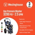 thumbnail image 2 of 3200 PSI Westinghouse 2.5 GPM Gasoline-Powered Pressure Washer + Soap Nozzle / Container, 2 of 13