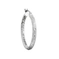 thumbnail image 2 of Diamond Cut Hoop Earrings in Sterling Silver, 2 of 6