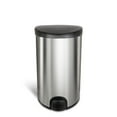 thumbnail image 1 of Nine Stars 13.2-Gallon Toe Tap Trash Can, Stainless Steel, 1 of 7