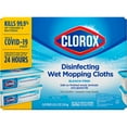 thumbnail image 1 of Clorox Disinfecting Wet Mopping Pad Refills, Bleach Free, Rain Clean Scent (28 ct./pk., 2 pk.), 1 of 15