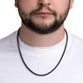 thumbnail image 5 of Men's Gemstone Tennis Necklace in Sterling Silver, 5 of 6