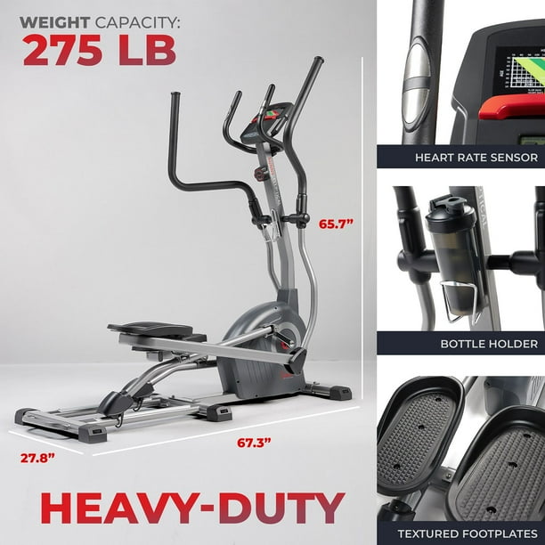 Sunny Health Fitness Interactive Cross Trainer Elliptical