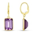 thumbnail image 1 of Emerald Cut Gemstone Dangle Earrings in 14K Gold, 1 of 4