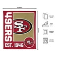 thumbnail image 3 of Logo Brands San Francisco 49ers 60"x70" Super Plush Blanket, 3 of 6