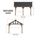 thumbnail image 7 of Range Cedar and Steel Gazebo with Lofted Roof and PowerPort, 7 of 8