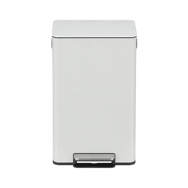 Simpli-Magic Infinity Edge 50 Liter / 13.2 Gallon Rectangular Step Trash Can, Hands-Free Soft-Close Lid, Premium Fingerprint-Resistant Finish for Kitchen and Recycling, Choose Color
