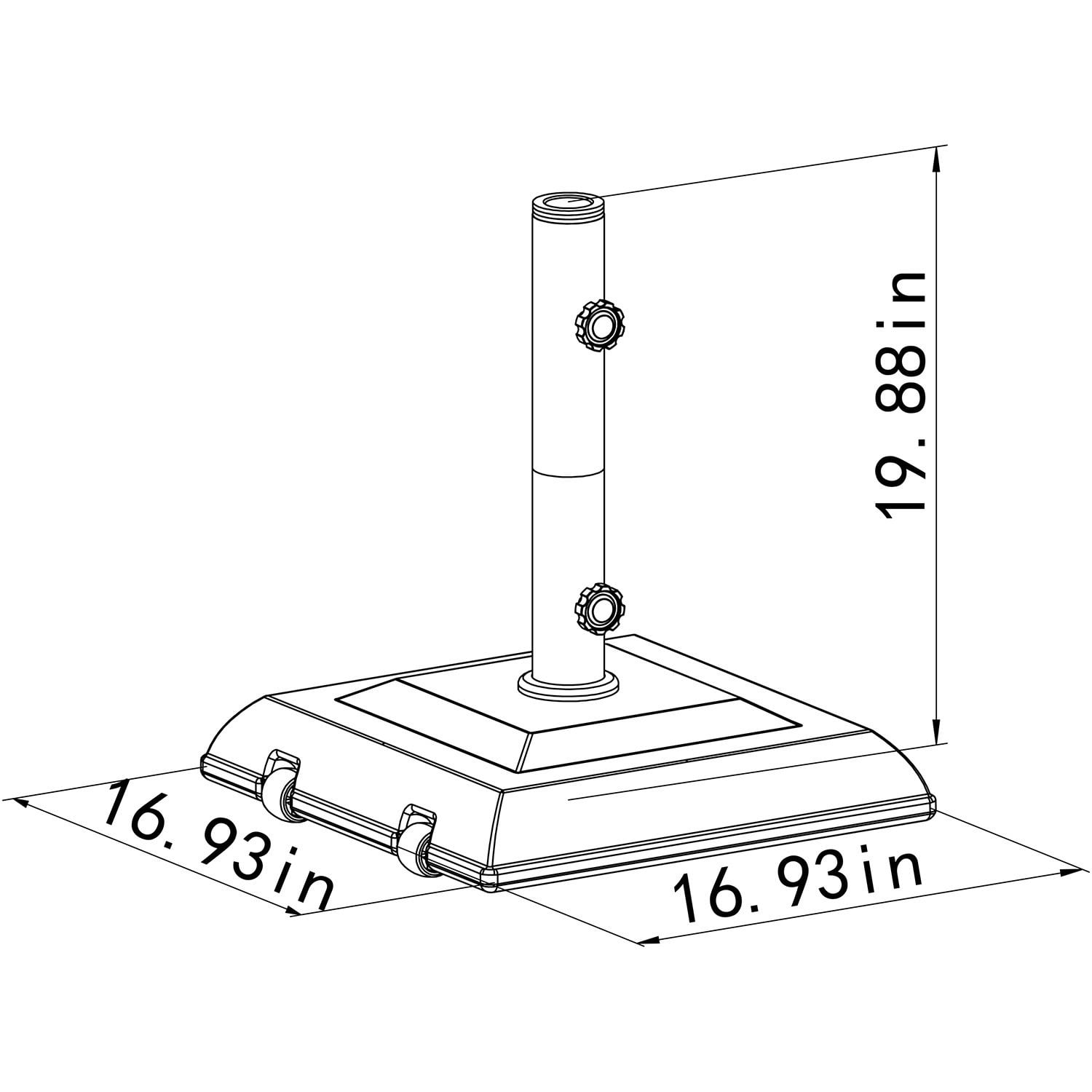 building plan for prism patio umbrella stand Sunnydaze Outdoor Base with Fillable Planter and Wheels it ensures a secure and stable fit for a variety of umbrellas Crestlive Products 11-ft Aluminum Black