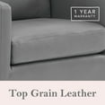 thumbnail image 4 of Cole & Rye Modern Farmhouse Leather Swivel Accent Chair, 4 of 12