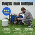 thumbnail image 3 of 13500/10500- Watt Westinghouse Tri-Fuel Portable Generator with CO Sensor + Remote Electric Start / Propane Hose, 3 of 11