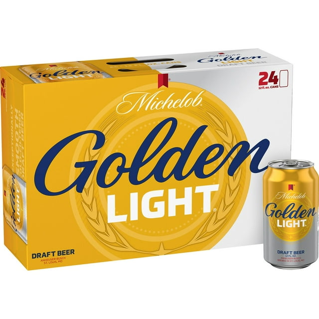 Michelob Golden Draft Light American Lager Beer, 12 fl. oz. can, 24 pk.