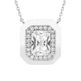 thumbnail image 3 of Multiple Cut Lab White Sapphire Pendant and Earring Set in Sterling Silver, 3 of 8