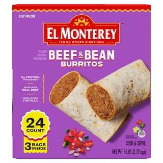 El Monterey Beef and Bean Burritos 4 oz., 24 pk.