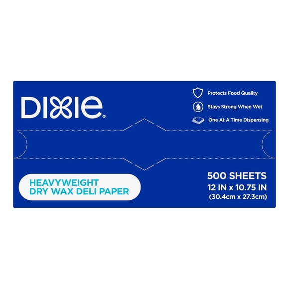 Dixie Heavyweight Dry Wax Deli Paper 12" X 10.75",  500 ct.