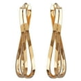 thumbnail image 5 of Double Curve Hoop Earrings in 14K Gold, 5 of 6