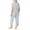 thumbnail image 4 of Character Ladies 2-Piece Short Sleeve Henley and Crop Pant PJ Set, 4 of 7