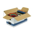 thumbnail image 2 of Bankers Box STOR/FILE Storage Box with Button Tie, White/Blue Letter, 12ct., 2 of 7