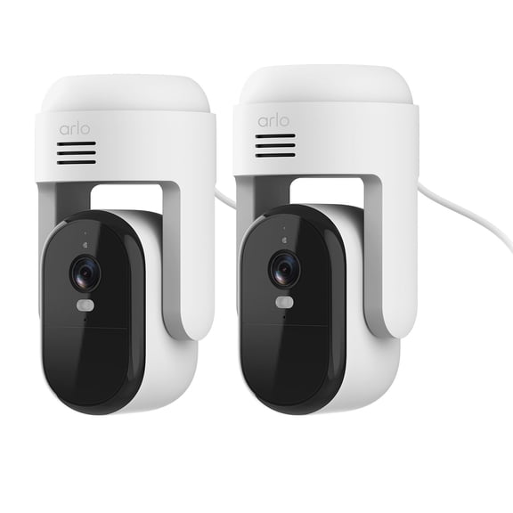 Arlo Essential Pan Tilt Outdoor Security Camera 2K, 2-Pack
