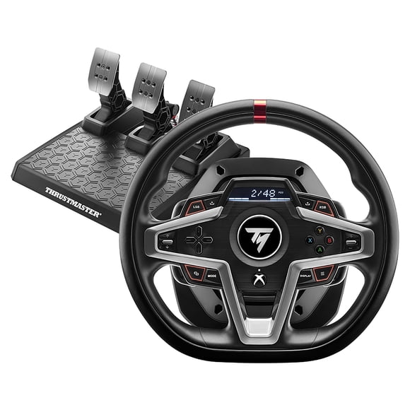 Thrustmaster T248X, Racing Wheel and Magnetic Pedals, HYBRID DRIVE, Magnetic Paddle Shifters, Dynamic Force Feedback & TH8S Shifter Add-On, 8-Gear Shifter (XBOX Series X/S, One, PC)