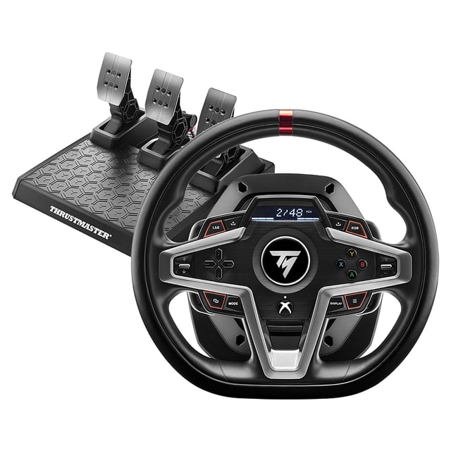 Thrustmaster T248X, Racing Wheel and Magnetic Pedals, HYBRID DRIVE, Magnetic Paddle Shifters, Dynamic Force Feedback & TH8S Shifter Add-On, 8-Gear Shifter (XBOX Series X/S, One, PC)