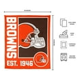 thumbnail image 3 of Logo Brands Cleveland Browns 60"x70" Super Plush Blanket, 3 of 6