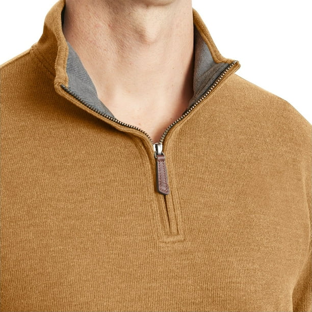 Lands' End Men's Rib Quarter Zip Pullover - Samsclub.com